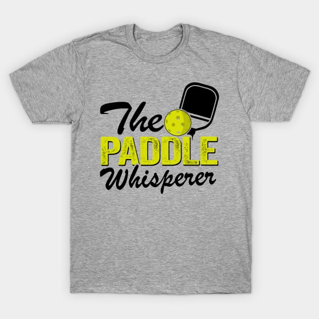 The Paddle Whisperer Funny Pickleball T-Shirt by Kuehni